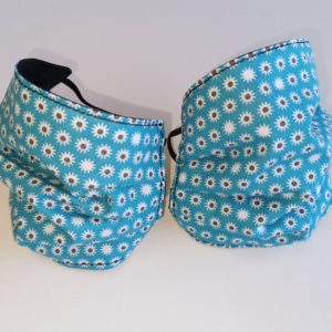 Masque barrière en coton bleu et PUL noir réversible – Image 5