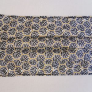 Masque barrière en coton gris et PUL noir réversible – Image 4