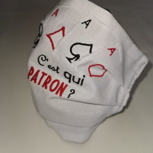 Masque barrière en coton personnalisé